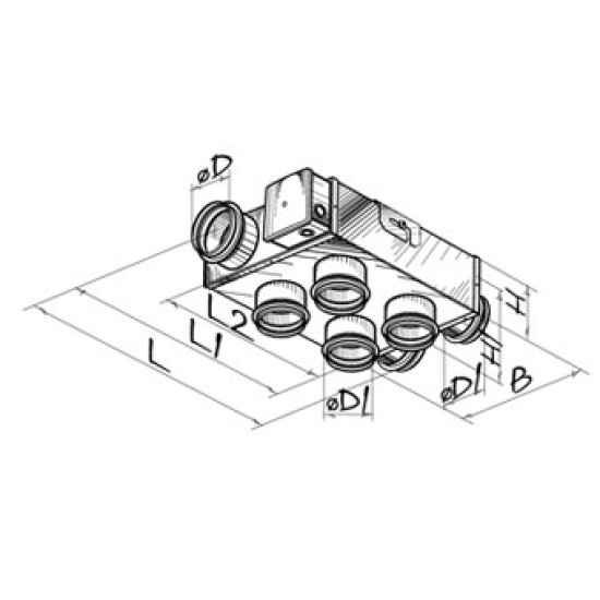 Вентилятор канальный Blauberg Box-R 80/80x4