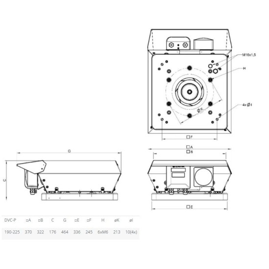 Крышный вентилятор Systemair серия DVC 190