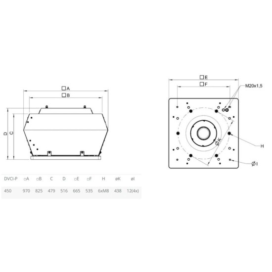 Крышный вентилятор Systemair серия DVCI 450