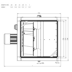 Жаростойкий кухонный вентилятор Systemair серия MUB/T-S 100 630